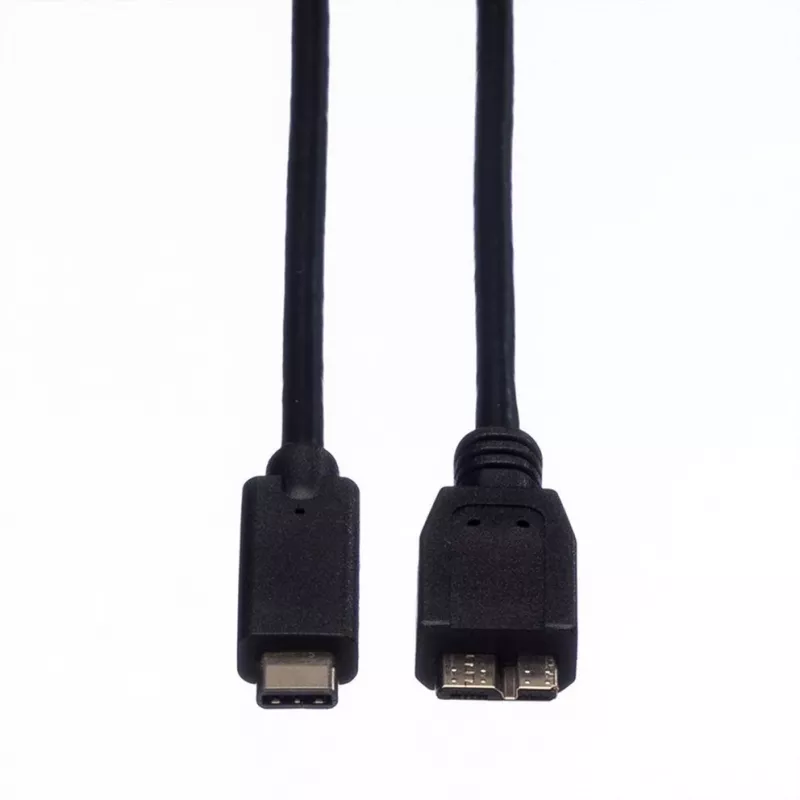 ROLINE - USB laidas - Micro-USB 3.0 Type B (M) į USB Type C (M) - 1 m - Juoda (11.02.9006)