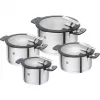 ZWILLING SIMPLIFY 66870-004-0 puodų rinkinys iš nerūdijančio plieno 4 vnt. Sidabrinė, juoda
