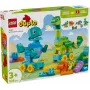 Konstrukcinis žaislas LEGO DUPLO 10451 Dinozaurai ant ratų, „3 viename“ rinkinys, 108 dalys, amžius 3+, aukštis 220 mm