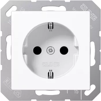 Kištukinis lizdas Jung A 520 WW, CEE 7/3, 250 V, 16 A, balta, duroplast
