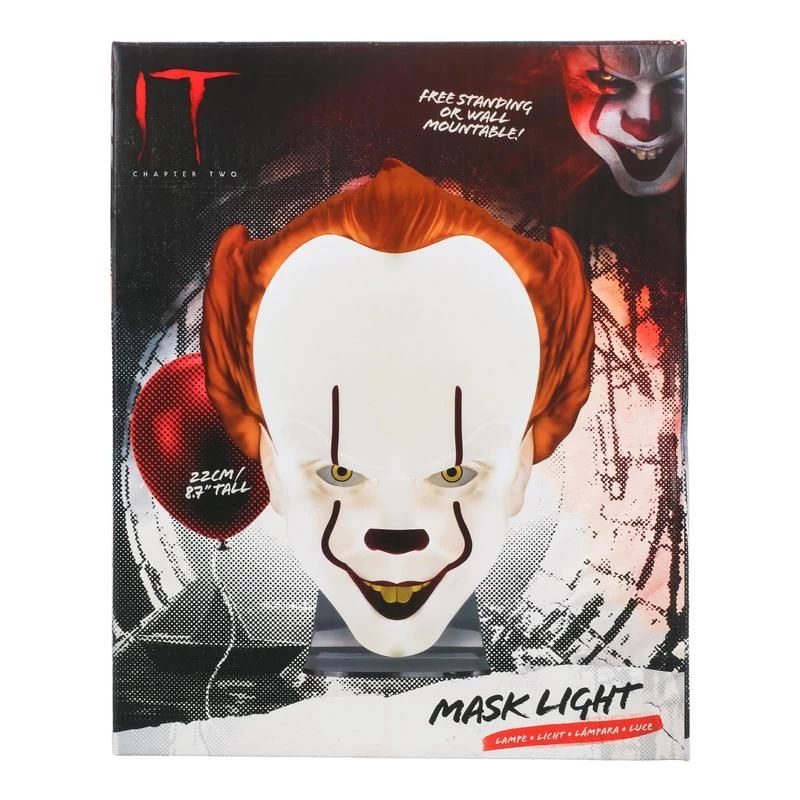 Stalinė lempa „Paladone Mask Light PP11207ITV2 Pennywise“ LED, teminė kaukės formos lempa
