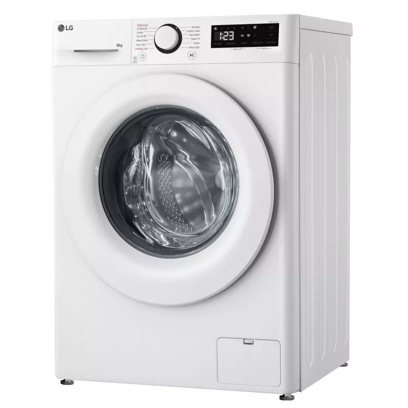 LG | Skalbimo mašina | F2WR508SWW | Energijos efektyvumo klasė A-10% | Įkraunama iš priekio | Skalbimo talpa 8 kg | 1200 aps./min | Gylis 47,5 cm | Plotis 60 cm | Ekranas | LED | Garo funkcija
