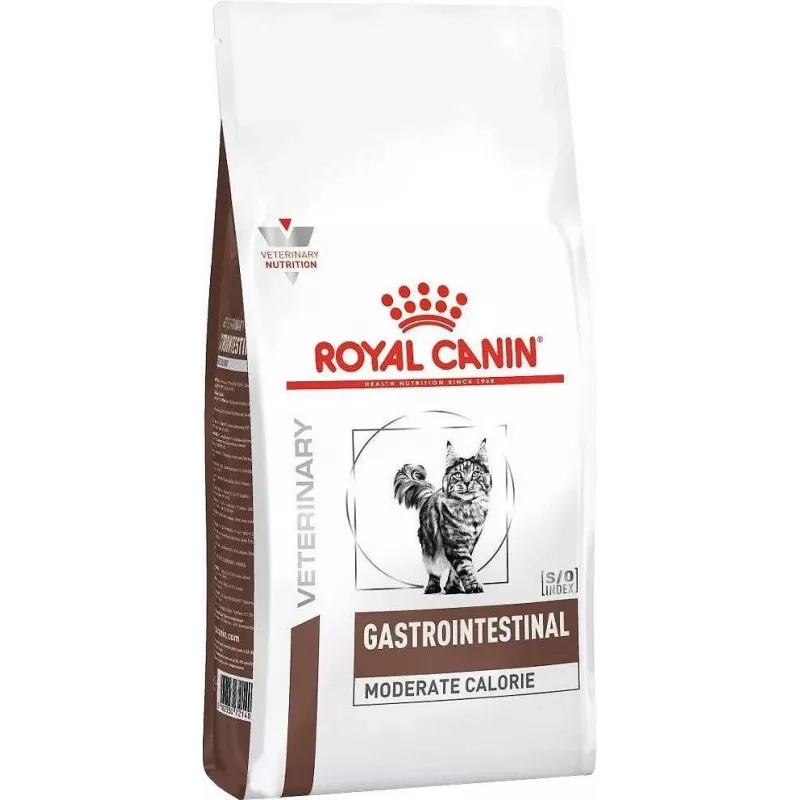 Sausas kačių maistas Royal Canin Gastrointestinal Moderate Calorie, 2 kg, paukštiena, suaugusios katės, baltymai 35 % riebalai 13 %