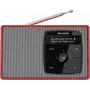 Skaitmeninis radijas DAB+ TECHNISAT Digitradio 2 raudona/sidabrinė — nešiojamas DAB+/FM imtuvas, įmontuotas garsiakalbis