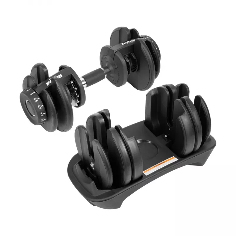 Reguliuojamas ketaus svarmenėlis Rebel RBA-2303 — iki 24 kg, juodas, vientisas