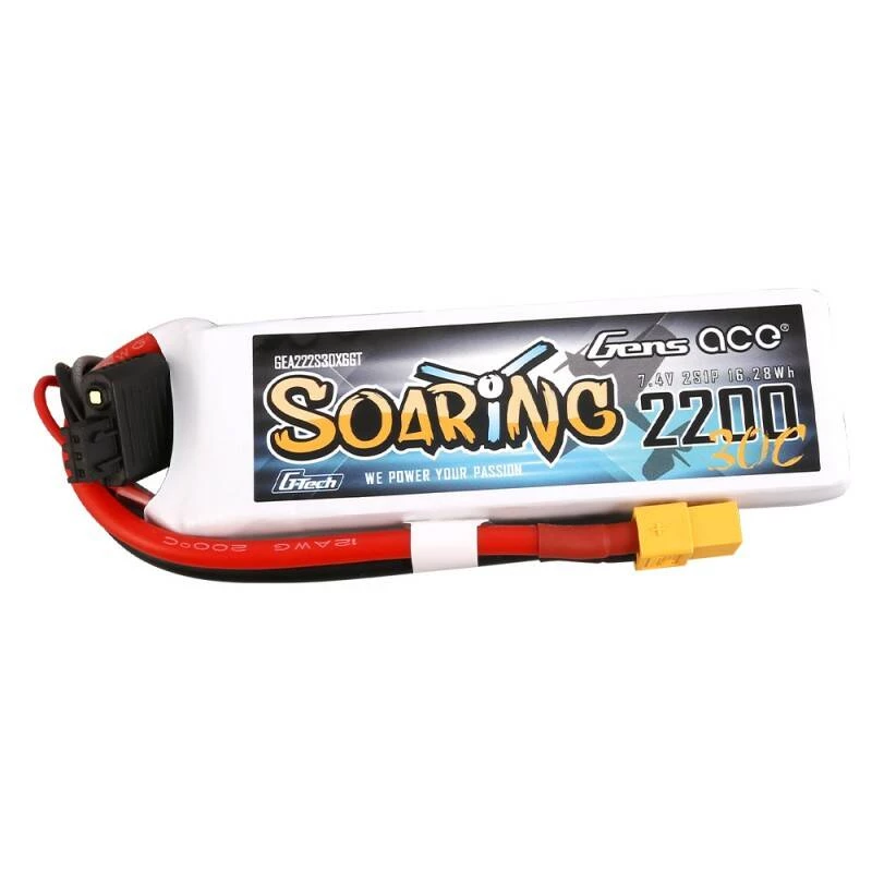 Gens Ace G-Tech Soaring 2200mAh 7.4V 30C 2S1P XT60 baterija
