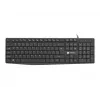 Laidinė pilno dydžio klaviatūra NATEC NAUTILUS NKL-1950 — USB, QWERTY US International, 105 klavišai, juoda
