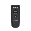 Rankinis brūkšninių kodų skaitytuvas Zebra CS60 1D/2D LED belaidis IP65 juodas, Bluetooth/USB, 100 m atstumas, 83 g