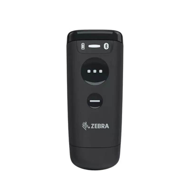 Rankinis brūkšninių kodų skaitytuvas Zebra CS60 1D/2D LED belaidis IP65 juodas, Bluetooth/USB, 100 m atstumas, 83 g
