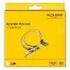 DeLOCK Mini PCIe kortelė pilno dydžio prie 2 x nuoseklioji RS-232 D-Sub 9 kontaktų