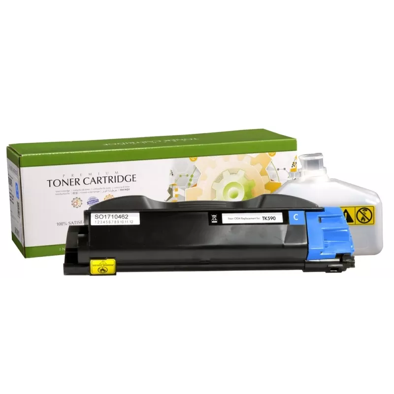 STATIC Tonerio kasetė, suderinama su Kyocera TK-590C, žydra, suderinama, 5 000 puslapių