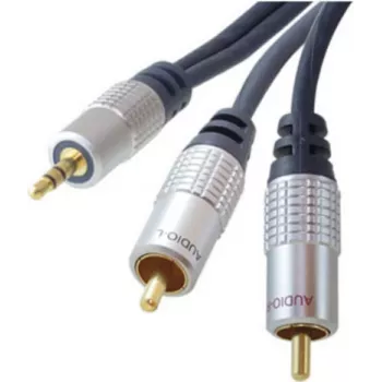 shiverpeaks sp-PROFESSIONAL garso kabelis 1,5 m 3,5 mm 2 x RCA mėlynas - chromuotas (SP30832)
