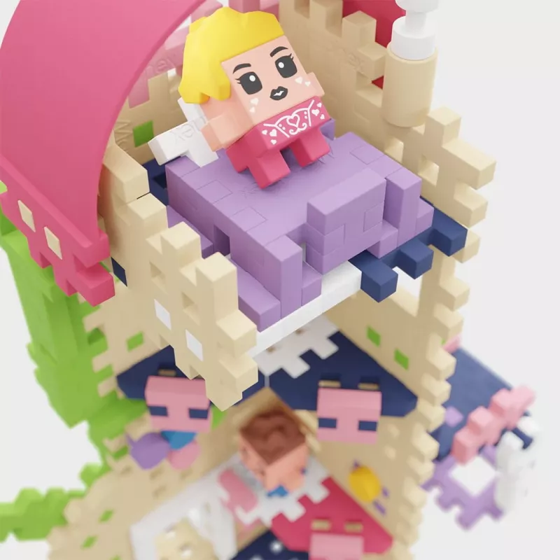 Marioinex Mini Waffle Princess Fantasy bokšto konstruktorius, 148 detalės