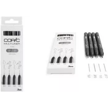 COPIC Multiliner smulkus rašiklis, įvairių spalvų rinkinys 0,3 + 0,5 mm, 4 vnt. (22075634)