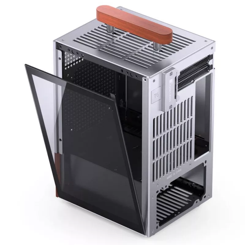 PC korpusas Jonsbo T6, Mini-Tower, Mini-ITX, sidabrinis