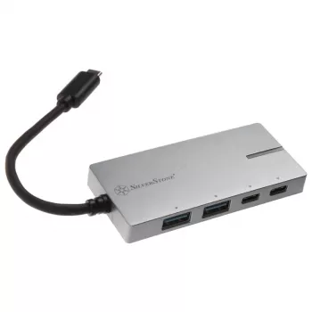 USB 3.1-C adapter SidabrinėSTONE SST-EP09C — USB-C į USB-A jungiamumas, sidabrinė apdaila