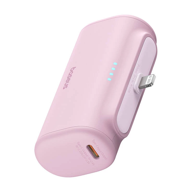Išorinė baterija Baseus Compact IP 5000mAh 20W (rožinė)
