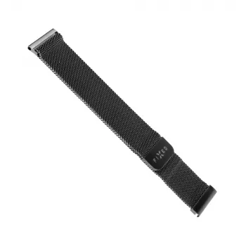 Laikrodžio dirželis FIXED Mesh Strap FIXMEST-18MM-BK 18 mm juodas metalinis tinklelis su greito atsegimo mechanizmu