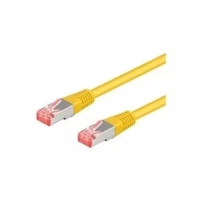 Wentronic Goobay CAT 6a komutacinis kabelis, S/FTP (PiMF), geltonas, 5 m - LSZH be halogenų, varinis (93814)