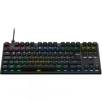 Corsair K60 PRO - pilno dydžio (100%) - USB - optomechaniniai klavišų jungikliai - QWERTY - RGB-LED - juoda (CH-911D01A-DE)