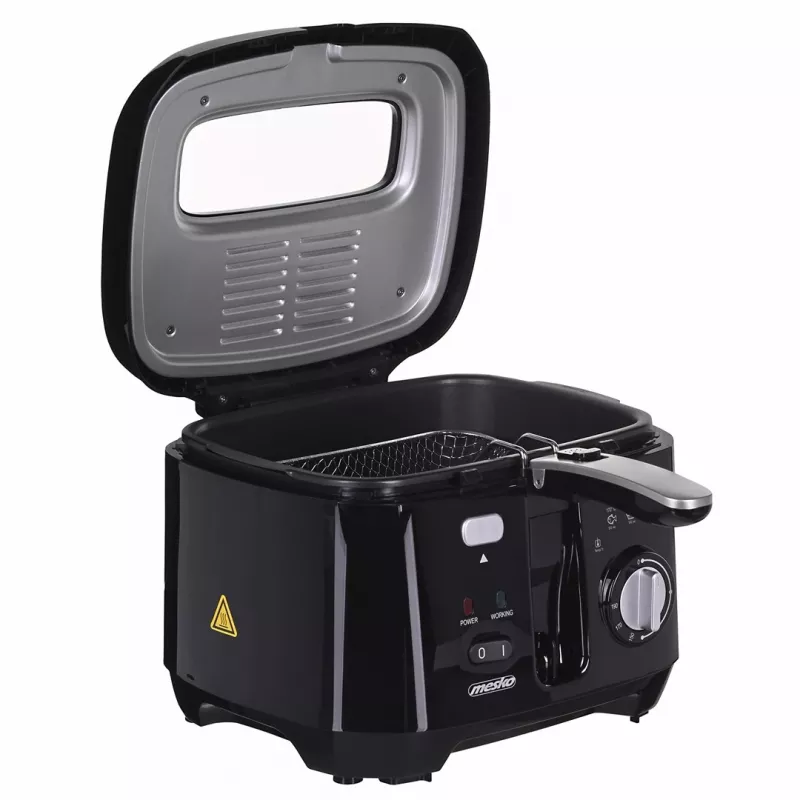Grupinė gruzdintuvė Mesko Home MS 4908 Viena 2,5 L 1800 W Juoda Pilka