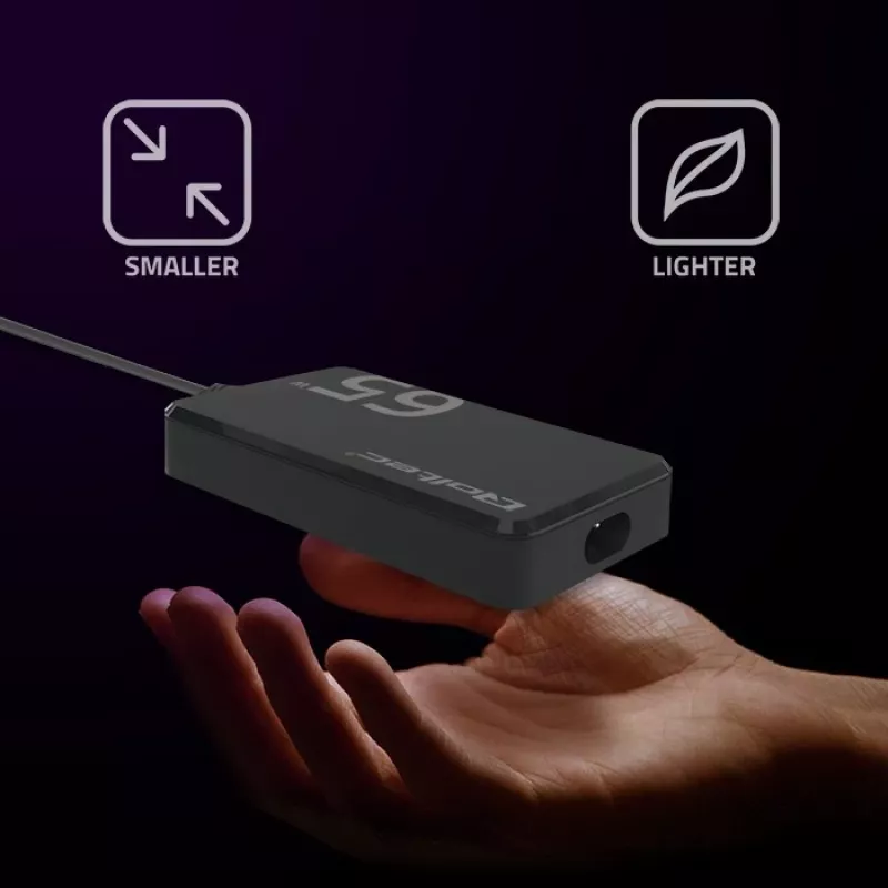 QOLTEC įkroviklis 65W GaN Super Fast plonas PD 5-20V 3.25A USB-C