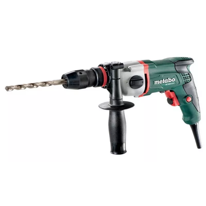 Laidinis gręžtuvas Metabo BE 600/13-2 600 W, dviejų greičių, 2500 aps./min., 1–13 mm spaustuvas be rakto