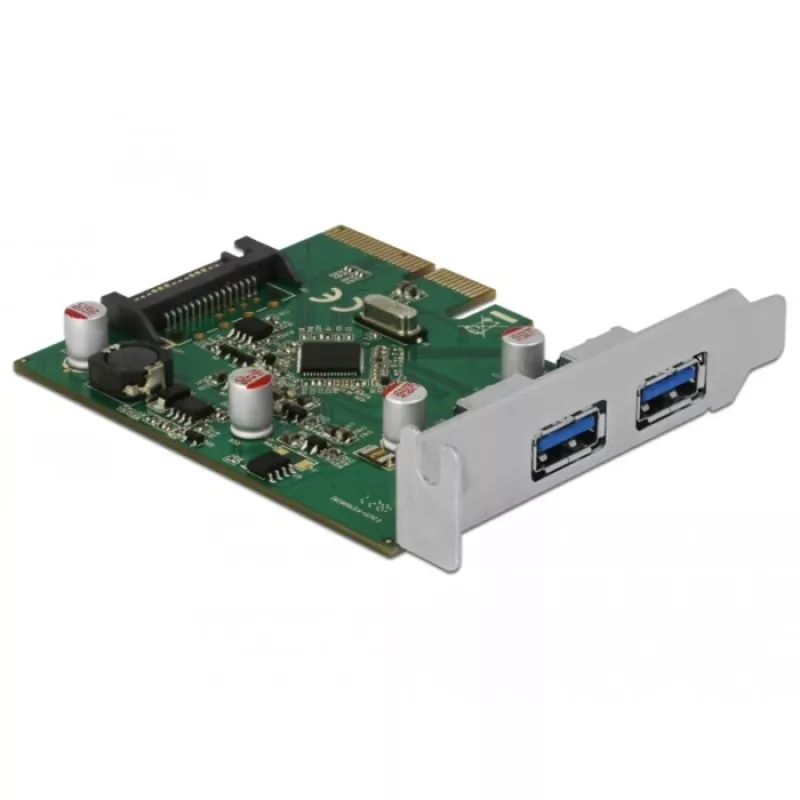 Delock PCI Express x4 plokštė su 2 išoriniais USB 3.1 Gen 2 Type-A lizdais (90298)