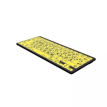 Logickeyboard LKB-LPBY-BTON-DE klaviatūra Bluetooth QWERTZ vokiečių k. juoda - geltona (LKB-LPBY-BTON-DE)