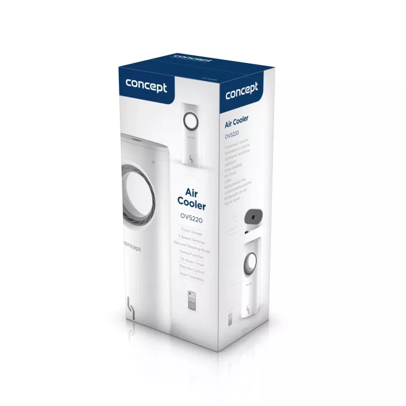 Stovintis ventiliatorius Concept Solution OV5220 — baltas, 80 W, jutiklinis valdymas, 805 mm aukštis
