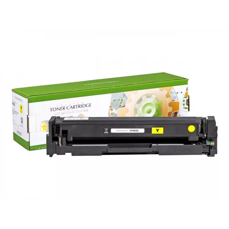 STATIC Tonerio kasetė, suderinama su HP CF402X geltona, didelio našumo, suderinama 2 300 puslapių