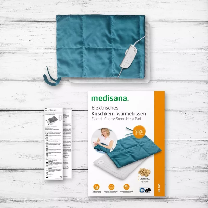 Medisana HS 200 kaitinimo pagalvėlė su vyšnių kauliukais 3-in-1, mėlyna
