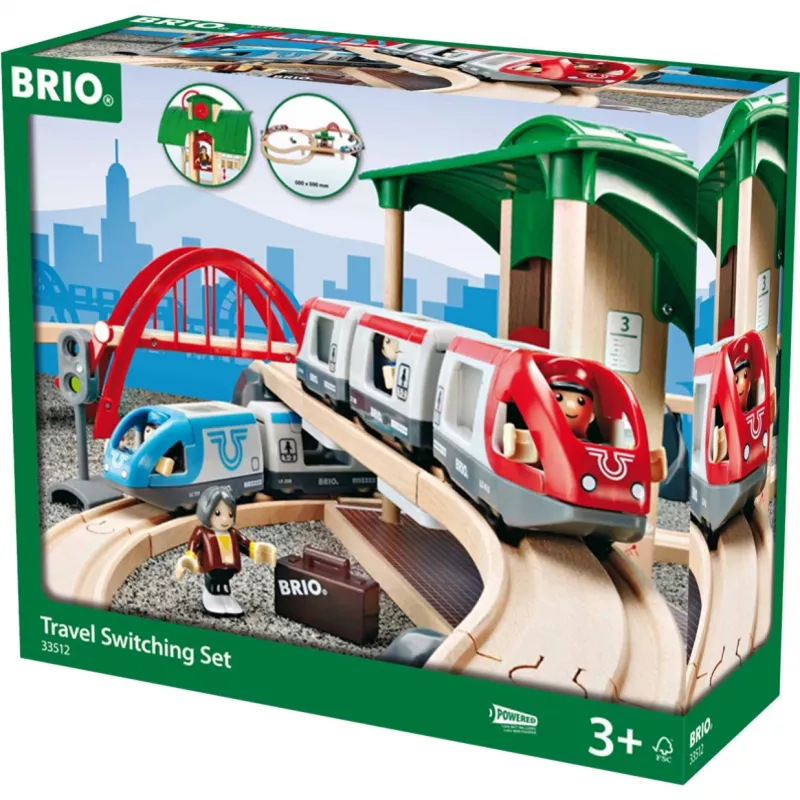 BRIO Railway 33512 traukinių mainų bėgių rinkinys