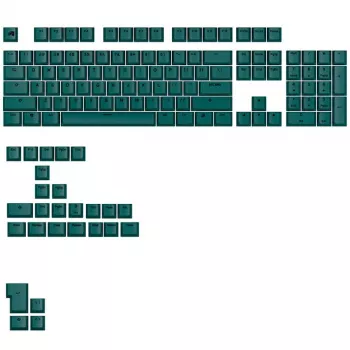 PBT dažais įsūblimuotas klavišų dangtelių rinkinys GLORIOUS GPBT Basics — ANSI išdėstymas, TGRN spalva