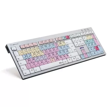 Klaviatūra Logickeyboard Avid Pro Tools QWERTZ vokiška juoda sidabrinė