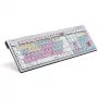 Klaviatūra Logickeyboard Avid Pro Tools QWERTZ vokiška juoda sidabrinė