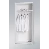 Drabužių spinta cama meble SAMBA balta/baltas blizgesys, 900×550×2030 mm, 1 lentyna