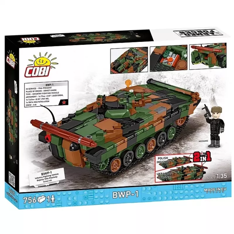 Cobi Armed Forces BWP-1 2630 — lenkų/ukrainiečių amfibinio pėstininkų kovos mašinos modelio rinkinys