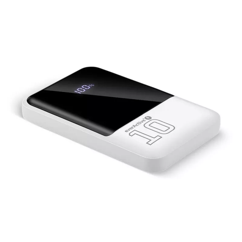Išorinė baterija everActive EB-10Q 10 000 mAh, 2× USB išėjimai, 22,5 W QC4.0