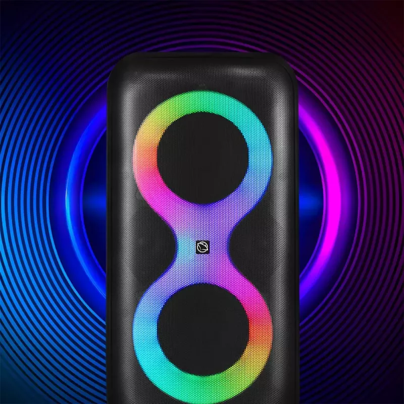 Nešiojamasis muzikos centras MANTA SPK0401B100 Bluetooth garsiakalbis, 100 W pikinė galia, FM radijas, karaoke, įmontuota baterija, X-BASS