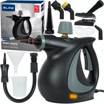Nešiojamasis garų valytuvas BLOW PURE STEAM — 1050 W, 0,35 L bakelis, 3,2 bar, maks. 130 °C, komplekte grindų ir langų antgaliai
