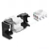 DELOCK Keystone modulis RJ45 lizdas LSA Cat.6 45° kampuotas neekranuotas juodas