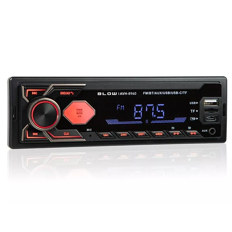 Automagnetola BLOW AVH-8960 1DIN su RDS, Bluetooth ir USB-C