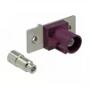Koaksialinė jungtis DELOCK 89819 FAKRA D kištukas, auksuoti kontaktai, 21,2×24×7,5 mm