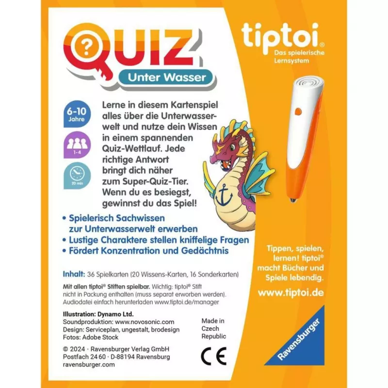 tiptoi Quiz Underwater, viktorinos žaidimas