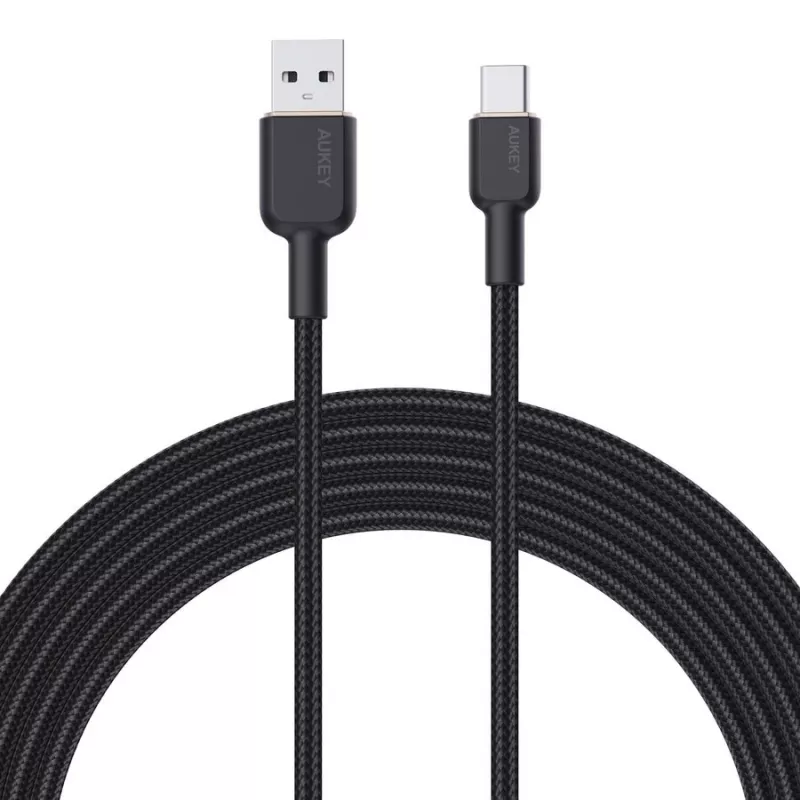 USB A į USB C laidas Aukey CB-NAC1, 1 m, pintas nailonas, USB PD 60W, USB 2.0