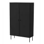 Spintelė Cama Meble PALAZZO BIS 100x39x166 matinė juoda, ant grindų statoma prie sienos