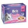 Šlapias kačių maistas Brit Premium Family Plate filė drebučiuose — mišrių skonių, 12 x 85 g maišelių