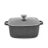 Puodas su dangčiu Maestro MR-2828, 28 cm Ø, 8,0 L, nelimpanti danga, dujinėms viryklėms, kvadratinis juodas
