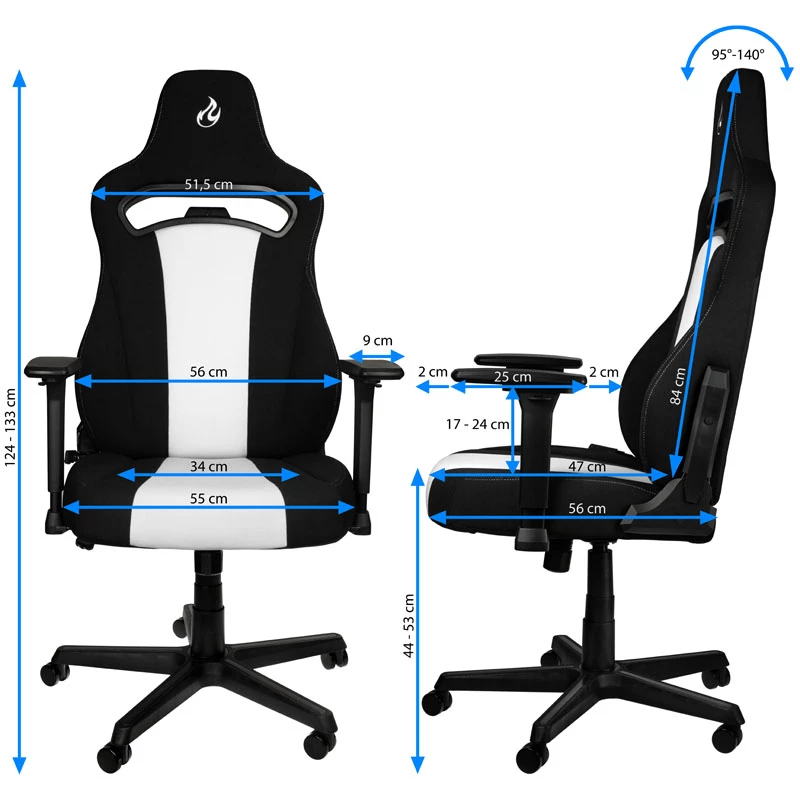 Nitro Concepts E250 minkšta sėdynė, minkštas atlošas